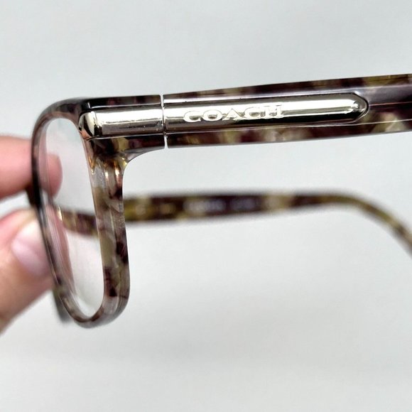 COACH Eyeglasses HC 6065 5287 Frames Confetti Light Brown Square 51 [] 17 135 - Picture 7 of 10